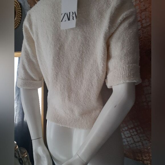 NWT Zara Cotton Blend Collared Sweater - Picture 11 of 11